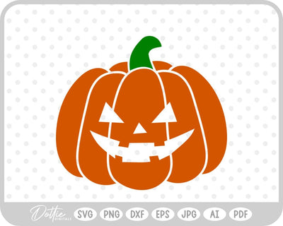 Halloween Pumpkin Jack O Lantern SVG DottieDigitals 
