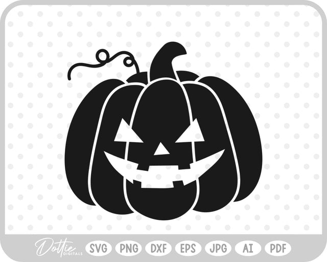 Halloween Pumpkin Jack O Lantern SVG DottieDigitals 