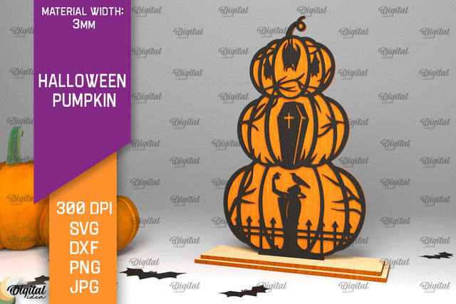 Halloween Pumpkin Laser Cut Design. Halloween Decoration SVG SVG Evgenyia Guschina 