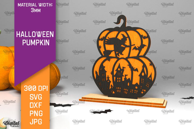Halloween Pumpkin Laser Cut Design. Halloween Decoration SVG SVG Evgenyia Guschina 
