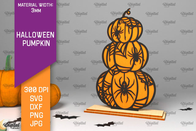 Halloween Pumpkin Laser Cut Design. Halloween Decoration SVG SVG Evgenyia Guschina 