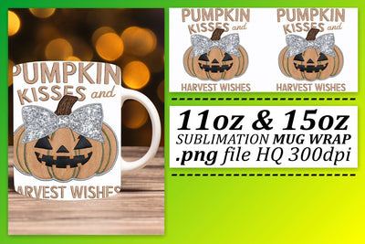 Halloween Pumpkin Mug Wrap 11oz/15oz Sublimation Design Sublimation afrosvg 