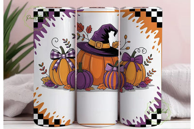 Halloween Pumpkin Patch Tumbler Wrap Sublimation PixelChick 