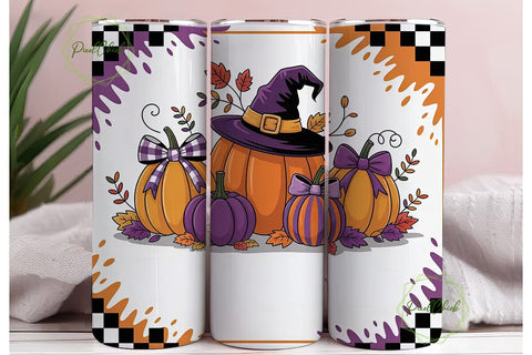 Halloween Pumpkin Patch Tumbler Wrap Sublimation PixelChick 