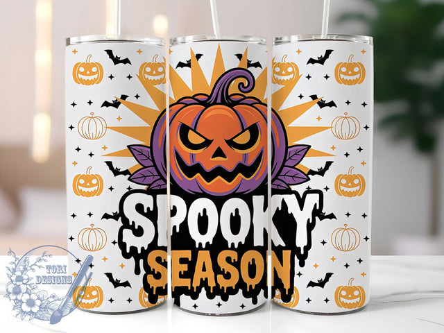 Halloween Pumpkin Spooky Season Tumbler, Spooky Season Mug, Autumn Pumpkin Wrap, 20Oz Sublimation Design, Pumpkin Coffee Cup, Seasonal Halloween Drinkware, Fall Harvest Tumbler Sublimation ToriDesigns 