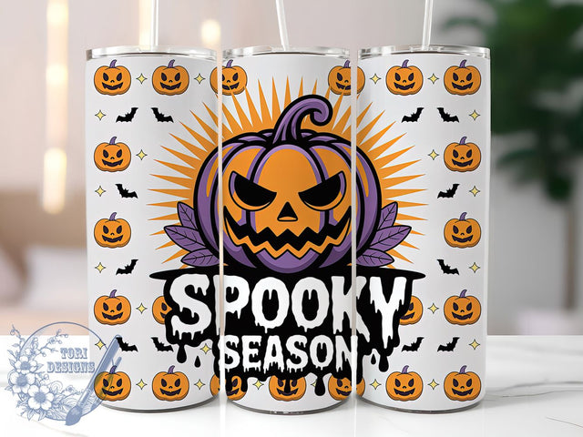Halloween Pumpkin Spooky Season Tumbler, Spooky Season Mug, Autumn Pumpkin Wrap, 20Oz Sublimation Design, Pumpkin Coffee Cup, Seasonal Halloween Drinkware, Fall Harvest Tumbler Sublimation ToriDesigns 