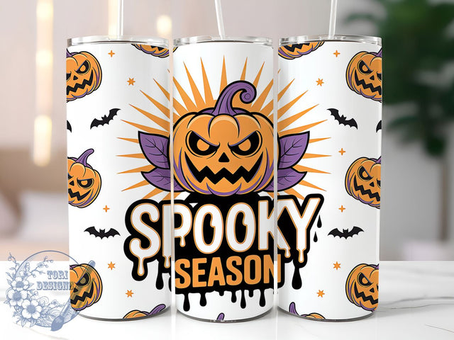 Halloween Pumpkin Spooky Season Tumbler, Spooky Season Mug, Autumn Pumpkin Wrap, 20Oz Sublimation Design, Pumpkin Coffee Cup, Seasonal Halloween Drinkware, Fall Harvest Tumbler Sublimation ToriDesigns 