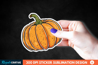 Halloween Pumpkin Sticker Clipart Sublimation Regulrcrative 