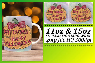 Halloween Pumpkin Sublimation Wrap for 11oz/15oz Mug Sublimation afrosvg 