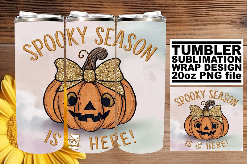 Halloween Pumpkin Tumbler 20oz Wrap Fall Sublimation Design Sublimation afrosvg 