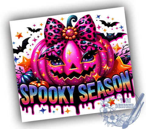 Halloween Pumpkin Tumbler, Spooky Season Drinkware, 20oz Tumbler, Sublimation Design, Sparkly Mug, Fall Decor, Halloween Gift, Personalized Tumbler Sublimation ToriDesigns 
