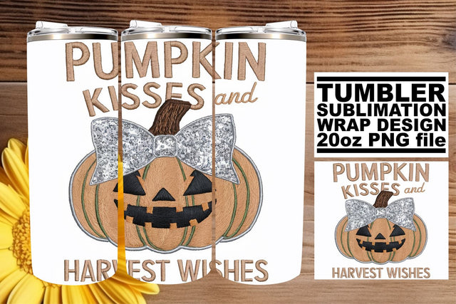 Halloween Pumpkin Tumbler Wrap 20oz Sublimation Design Sublimation afrosvg 