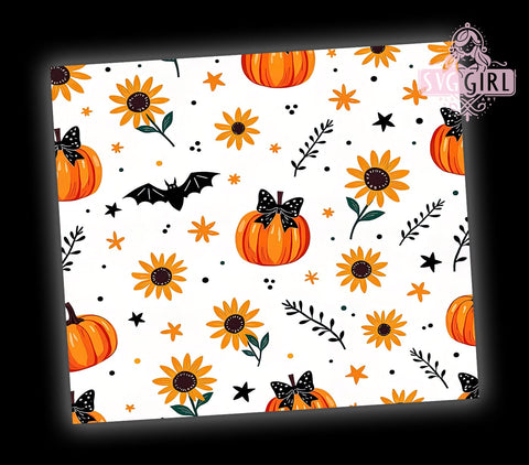 Halloween Pumpkin Tumbler Wrap, Halloween Bows Tumbler, 20oz Sublimation Design, Fall Tumbler Wrap, Spooky Season Drinkware, Pumpkin Decor Tumbler, Halloween Gifts Sublimation SvggirlplusArt 