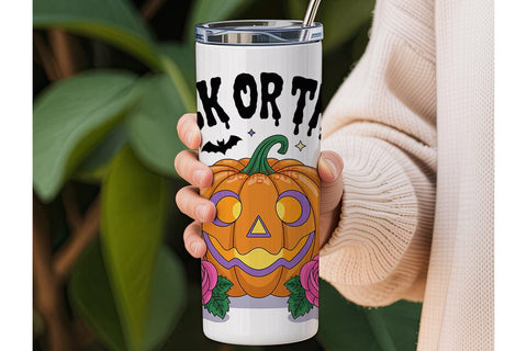 Halloween Pumpkin Tumbler Wrap Sublimation DesignSVG 