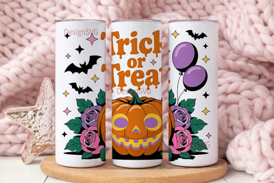Halloween Pumpkin Tumbler Wrap Sublimation DesignSVG 