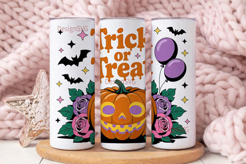 Halloween Pumpkin Tumbler Wrap Sublimation DesignSVG 