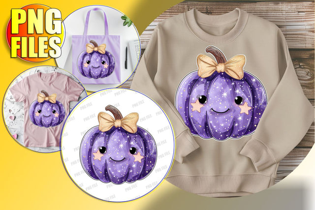 Halloween Pumpkin with Bow Clipart - Fall Sublimation PNG Sublimation afrosvg 