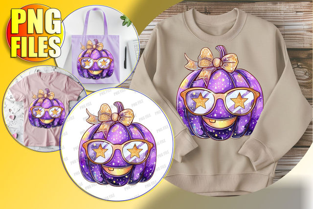 Halloween Pumpkin with Bow Sublimation Design - Fall PNG Sublimation afrosvg 