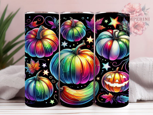 Halloween Pumpkins 20oz Tumbler Wrap PNG, Autumn Fall Pumpkins Tumbler PNG Sublimation Design, Straight & Tapered Tumbler Wrap, Instant Digital Download Sublimation Li Zamperini 