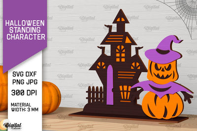 Halloween Pumpkins Laser Cut Design. Halloween Decoration SVG SVG Evgenyia Guschina 