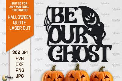 Halloween Quote Laser Cut Design. Spooky Halloween SVG SVG Evgenyia Guschina 