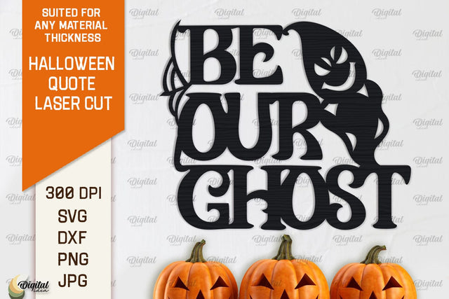 Halloween Quote Laser Cut Design. Spooky Halloween SVG SVG Evgenyia Guschina 