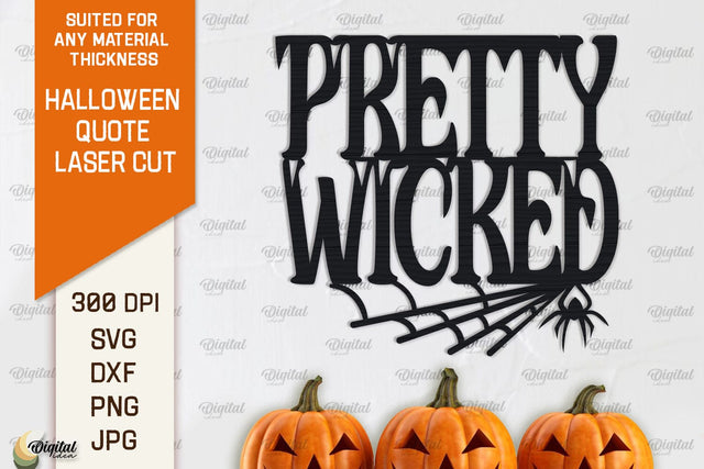Halloween Quote Laser Cut Design. Spooky Halloween SVG SVG Evgenyia Guschina 