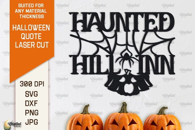 Halloween Quote Laser Cut Design. Spooky Halloween SVG SVG Evgenyia Guschina 