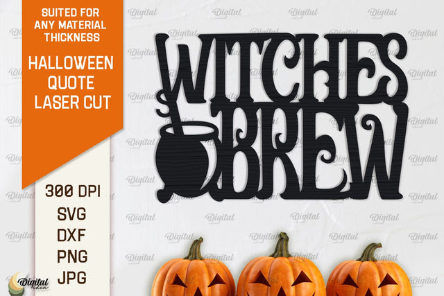 Halloween Quote Laser Cut Design. Spooky Halloween SVG SVG Evgenyia Guschina 