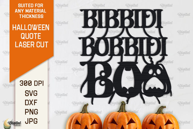 Halloween Quote Laser Cut Design. Spooky Halloween SVG SVG Evgenyia Guschina 