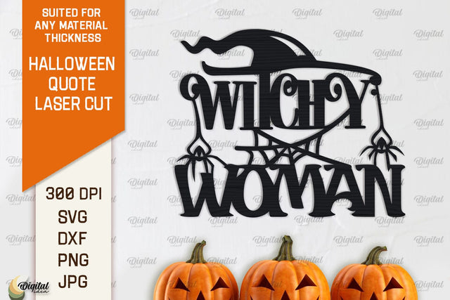 Halloween Quote Laser Cut Design. Spooky Halloween SVG SVG Evgenyia Guschina 