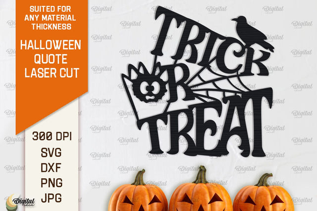 Halloween Quote Laser Cut Design. Spooky Halloween SVG SVG Evgenyia Guschina 