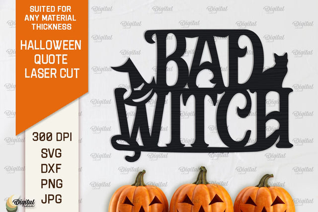 Halloween Quote Laser Cut Design. Spooky Halloween SVG SVG Evgenyia Guschina 
