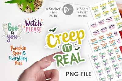 Halloween Quotes Sticker Sublimation artnoy 