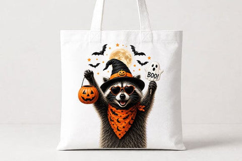 Halloween Raccoon PNG Cute Witch Sublimation Digital Download SVG BillahCrafts 