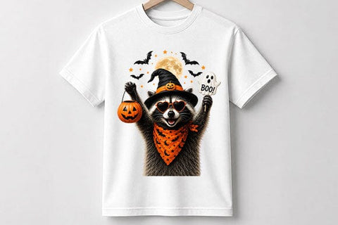 Halloween Raccoon PNG Cute Witch Sublimation Digital Download SVG BillahCrafts 