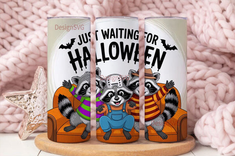 Halloween Raccoons 20oz Tumbler Wrap Sublimation DesignSVG 
