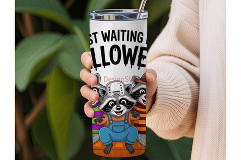 Halloween Raccoons 20oz Tumbler Wrap Sublimation DesignSVG 