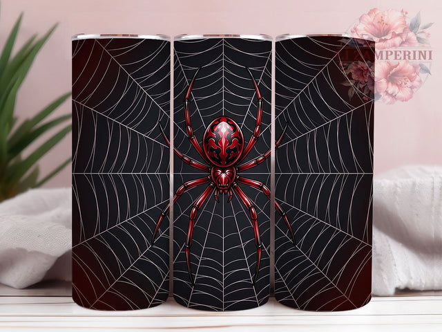 Halloween Red Spider Web 20oz Tumbler, Halloween Red Spider, Red Spider Web, Spider Web Tumbler, 20oz Tumbler, Halloween Tumbler, Spider Tumbler, Tumbler Wrap Sublimation Li Zamperini 