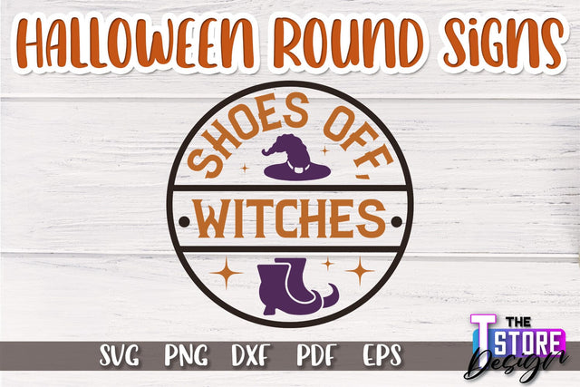 Halloween Round Sign | Haunter House | Round Door Sign | Trick or Treat | CNC File SVG The T Store Design 