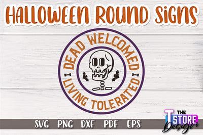 Halloween Round Sign | Haunter House | Round Door Sign | Trick or Treat | CNC File SVG The T Store Design 