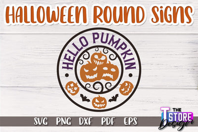 Halloween Round Sign | Haunter House | Round Door Sign | Trick or Treat | CNC File SVG The T Store Design 
