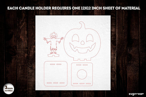 Halloween Scarecrow Candle Holder SVG SVG SvgOcean 