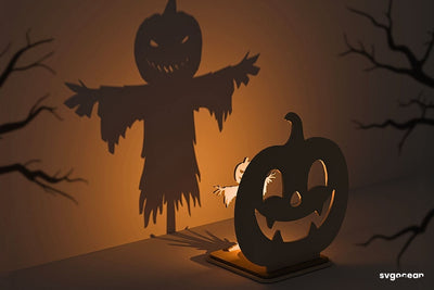 Halloween Scarecrow Candle Holder SVG SVG SvgOcean 