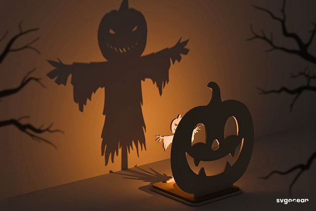 Halloween Scarecrow Candle Holder SVG SVG SvgOcean 