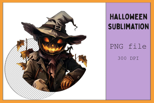 Halloween scarecrow png sublimation, Horror pumpkin clipart Sublimation AnastasiyaArtDesign 