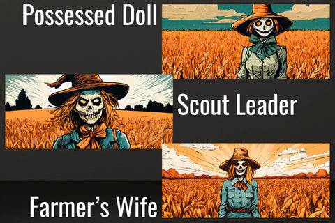 Halloween Scarecrow Zombie Women Mug Wraps for Sublimation Sublimation Angel on Empire 