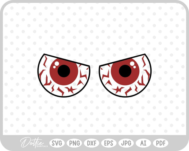 Halloween Scary Eyes SVG DottieDigitals 