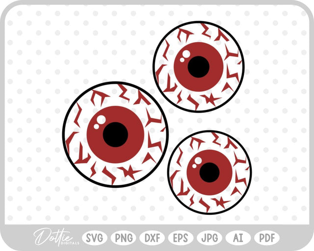 Halloween Scary Eyes SVG DottieDigitals 