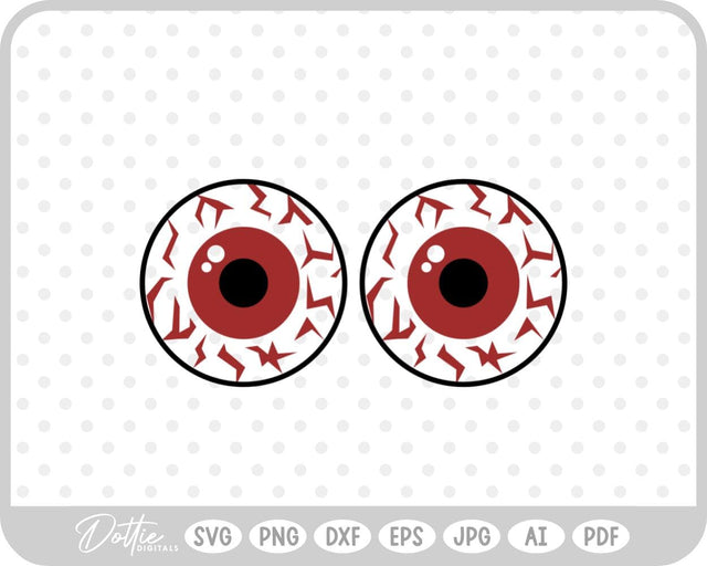 Halloween Scary Eyes SVG DottieDigitals 